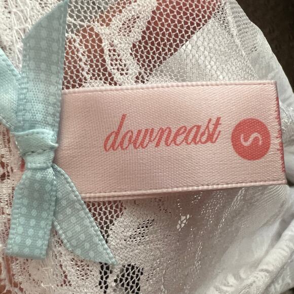 White Lace Top Y2K 2000s Coquette Balletcore Fairycore Small - Picture 4 of 7